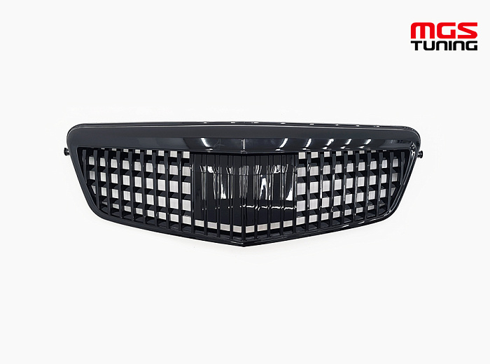 Решетка в стиле Maybach black для Mercedes E-class W212 (2009-2013) / Решетка в стиле Майбах черная для Мерседес Е-класс В212 (2009-2013)