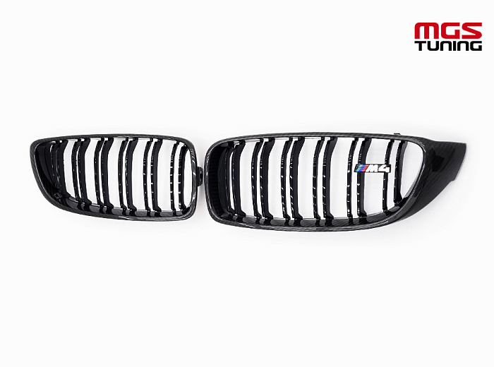 Решётка в стиле BMW M4 f32/f80/f82 сухой карбон / Решётка в стиле БМВ М4 Ф32/Ф80/Ф82 сухой карбон