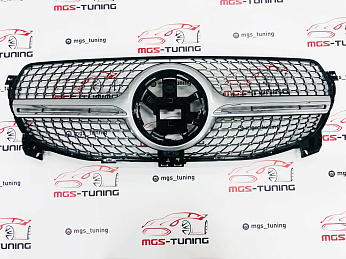 Решетка в стиле Diamond Silver для Mercedes GLE/GLE-coupe V167/C167 не AMG пакет (2019-2023) / Решетка в стиле Даймонд Серебро для Мерседес ГЛЕ/ГЛЕ-купе В167/Ц167 не АМГ пакет (2019-2023)