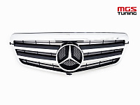 Решетка в стиле 2 полосы полностью хром для Mercedes E-class W212 (2009-2013) / Решетка в стиле 2 полосы полностью хром для Мерседес Е-класс В212 (2009-2013)