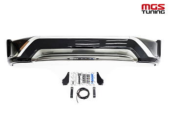 Передняя губа Executive Black Toyota Land Cruiser 200 2015+ (черный) / Передняя губа Экзекьютив Блэк Тойота Лэнд Крузер 200 2015+ (черный)