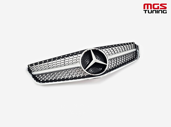 Решетка в стиле Diamond Silver для Mercedes E-class Coupe C207 (2009-2013) / Решетка в стиле Даймонд Серебро для Мерседес Е-класс Купе Ц207 (2009-2013)