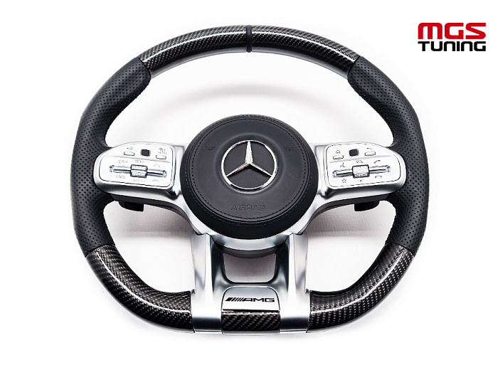 Руль Mercedes 63 AMG карбон с активным круиз контролем + подушка / Руль Мерседес 63 АМГ карбон с активным круиз контролем + подушка