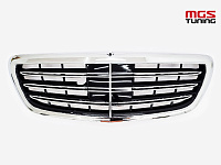 Решетка в стиле S65 AMG хром для Mercedes S-class W222 (2013-2020) / Решетка в стиле С65 АМГ хром для Мерседес С-класс В222 (2013-2020)