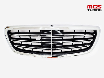 Решетка в стиле S65 AMG хром для Mercedes S-class W222 (2013-2020) / Решетка в стиле С65 АМГ хром для Мерседес С-класс В222 (2013-2020)