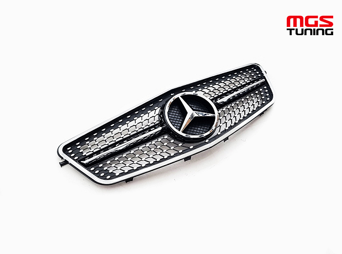 Решетка в стиле Diamond Black для Mercedes E-class W212 (2009-2013) / Решетка в стиле Даймонд Черная для Мерседес Е-класс В212 (2009-2013)