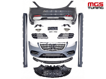 Обвес в стиле AMG рестайлинг + пороги для Mercedes S-class W222 (2013-2017) / Обвес в стиле АМГ рестайлинг + пороги для Мерседес С-класс В222 (2013-2017)