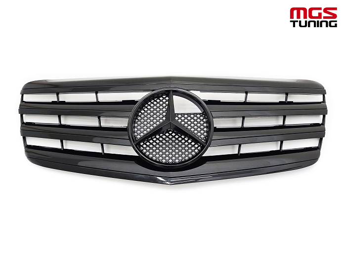 Решетка в стиле полностью черная для Mercedes E-class W211 рест. (2006-2009) / Решетка в стиле полностью черная для Мерседес Е-класс В211 рест. (2006-2009)