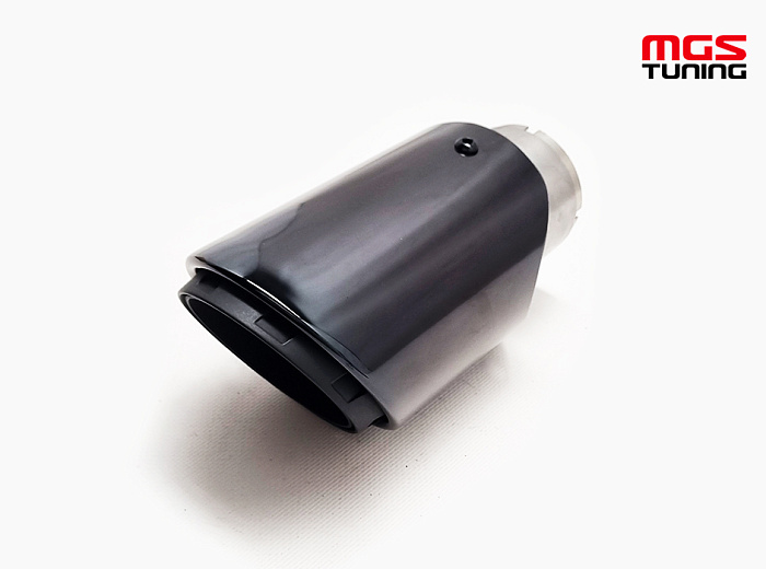Насадка на выхлоп одинарная jet black 102мм / Насадка на выхлоп одинарная ДЖЕТ чёрный 102мм