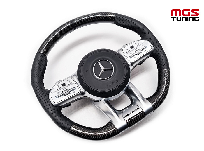 Руль Mercedes 63 AMG карбон с активным круиз контролем + подушка / Руль Мерседес 63 АМГ карбон с активным круиз контролем + подушка