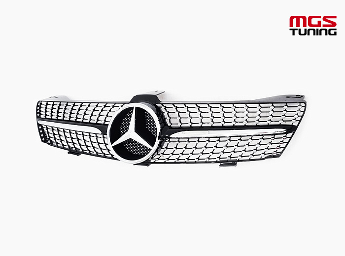 Решетка в стиле Diamond Black для Mercedes CLS-class C219 (2005-2007) / Решетка в стиле Даймонд Черная для Мерседес ЦЛС-класс Ц219 (2005-2007)