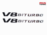 Шильдики V8 biturbo хром нового образца / Шильдики В8 Битурбо хром нового образца