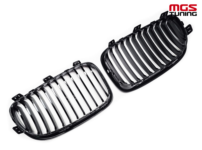 Решетка в стиле M-Performance BMW E81/E82/E87/E88 08-11 черный глянец / Решетка в стиле М-Перформанс БМВ Е81/Е82/Е87/Е88 08-11 черный глянец