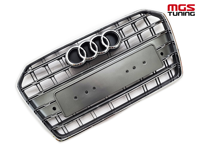 Решётка на Audi A6 14-18 в стиле S6 style #3 / Решётка на Ауди А6 14-18 в стиле С6 стиль #3