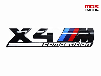 Шильдик на крышку багажника BMW "Х4 М Competition" черный / Шильдик на крышку багажника БМВ "Х4 М Компетишн" черный