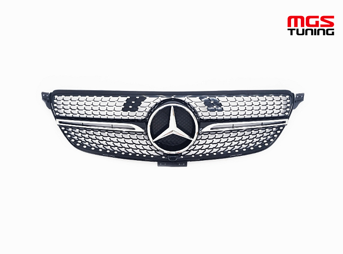 Решетка в стиле Diamond Black для Mercedes GLE-coupe C292 (2015-2019) / Решетка в стиле Даймонд Черный для Мерседес ГЛЕ-купе Ц292 (2015-2019)