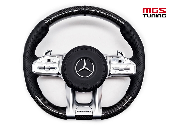 Руль Mercedes 63 AMG карбон с подогревом + подушка / Руль Мерседес 63 АМГ карбон с подогревом + подушка