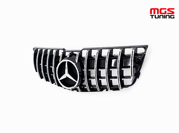 Решетка GT Style для Mercedes GLK-class X204 (2008-2012) / Решетка ГТ Стайл для Мерседес ГЛК-класс Х204 (2008-2012)