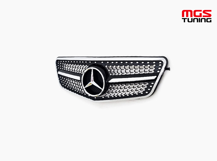 Решетка в стиле Diamond Black для Mercedes E-class W212 (2009-2013) / Решетка в стиле Даймонд Черная для Мерседес Е-класс В212 (2009-2013)