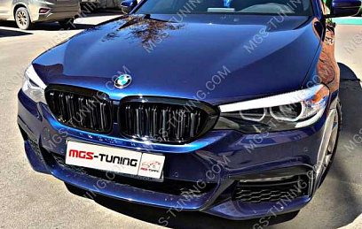 Решётка в стиле BMW M5 G30 черный глянец