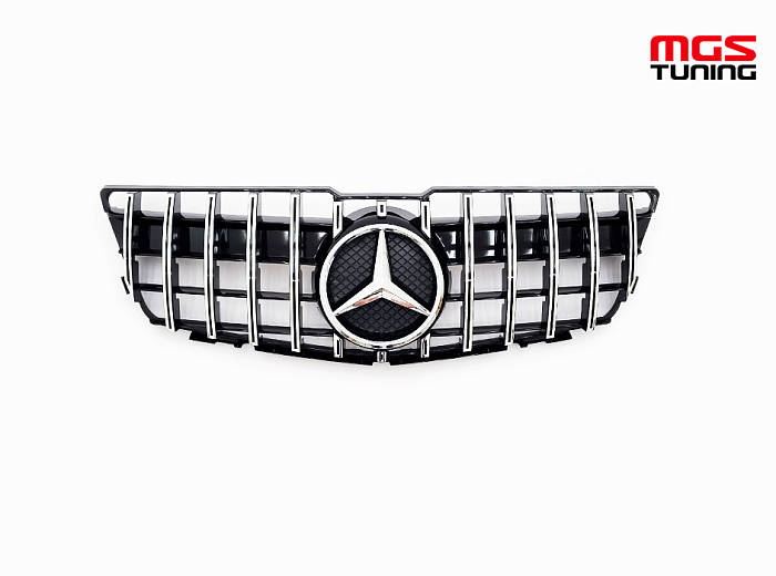 Решетка GT Style для Mercedes GLK-class X204 (2008-2012) / Решетка ГТ Стайл для Мерседес ГЛК-класс Х204 (2008-2012)