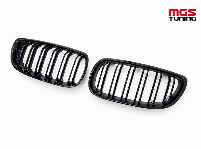 Решётка в стиле BMW M3 е92 05-10 черный глянец / Решётка в стиле БМВ М3 Е92 05-10 черный глянец