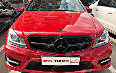 Решётка Mercedes C-class + Спойлер w204 
