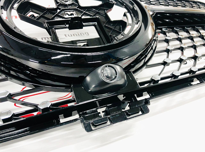 Решетка в стиле Diamond Black для Mercedes GLE/GLE-coupe V167/C167 не AMG пакет (2019-2023) / Решетка в стиле Даймонд Черная для Мерседес ГЛЕ/ГЛЕ-купе В167/Ц167 не АМГ пакет (2019-2023)
