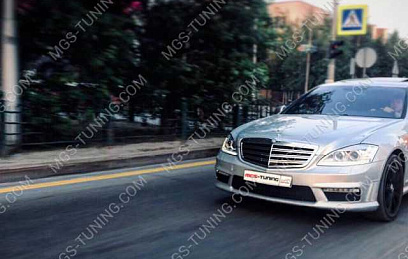 Обвес с фарами + зеркала S-Class W221