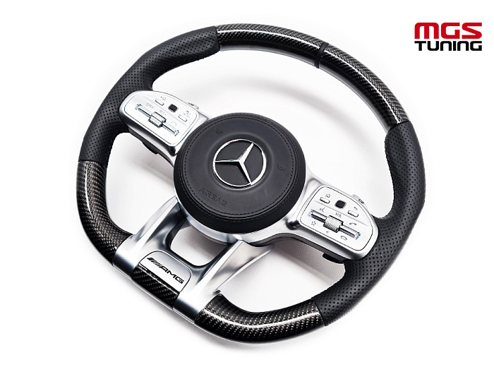 Руль Mercedes 63 AMG карбон с активным круиз контролем + подушка / Руль Мерседес 63 АМГ карбон с активным круиз контролем + подушка