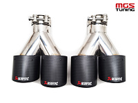 Насадки на выхлоп Akrapovic classic двойные 89мм / Насадки на выхлоп Акрапович классик двойные 89мм