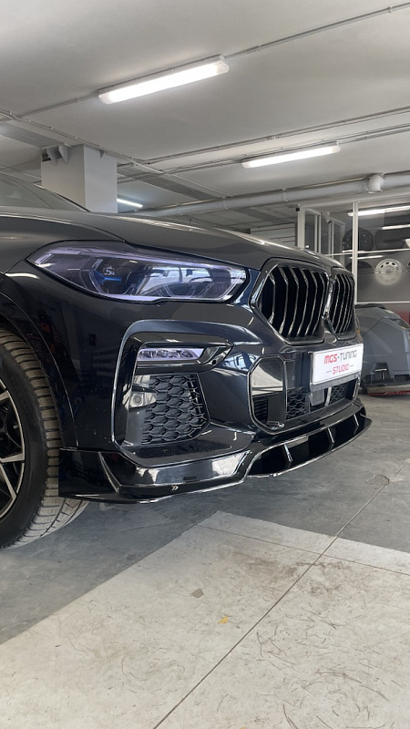 Губа переднего бампера и решётка в стиле M-Performance BMW Х6 G06