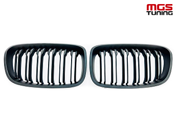 Решётка в стиле BMW M1 f20 11-15 черный мат / Решётка в стиле БМВ М1 Ф20 11-15 черный мат