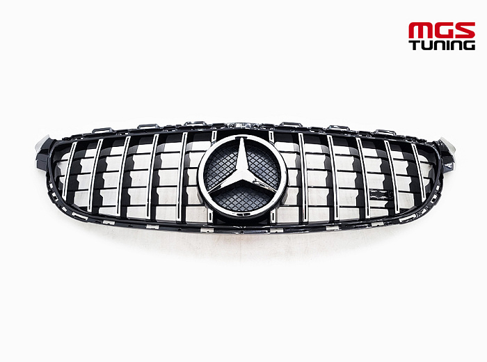 Решетка GT Style для оригинала Mercedes C63 AMG W205/C205 (2015-2018) / Решетка ГТ Стайл для оригинала Мерседес Ц63 АМГ В205/Ц205 (2015-2018)