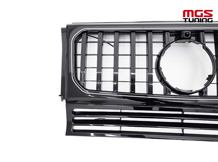Решётка GT style black с подсветкой для Mercedes G-class w463 (1989-2018) / Решётка ГТ стиль чёрный с подсветкой для Мерседес Г-класс В463 (1989-2018)