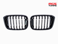 Решетка в стиле M-Performance BMW X3/X4 G01/G02 черный глянец / Решетка в стиле М-Перформанс БМВ Х3/Х4 Г01/Г02 черный глянец