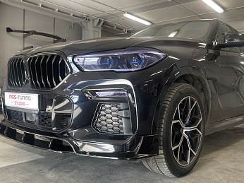 Губа переднего бампера и решётка в стиле M-Performance BMW Х6 G06 Губа переднего бампера и решётка в стиле M-Performance BMW Х6 G06