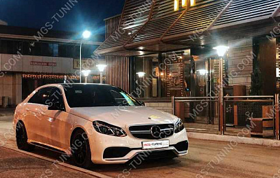 Обвес+спойлер на E-class 