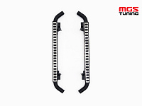 Пороги Land Rover Defender 110 silver 83-20 / Пороги Лэнд Ровер Дефендер 110 серебро 83-20