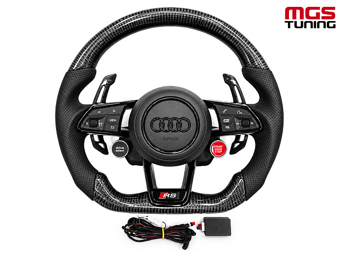 Руль AUDI RS карбон + подушка / Руль Ауди РС карбон + подушка