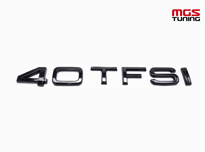 Шильдик 40 TFSI черный глянец / Шильдик 40 ТФСИ черный глянец