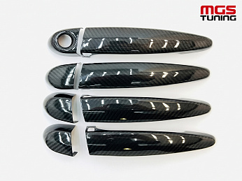 Накладки на ручки дверей карбон BMW f20/f30/f32/f36/f25/f26/e70/e71/e84 под комфортный доступ / Накладки на ручки дверей карбон БМВ Ф20/Ф30/Ф32/Ф36/Ф25/Ф26/Е70/Е71/Е84 под комфортный доступ