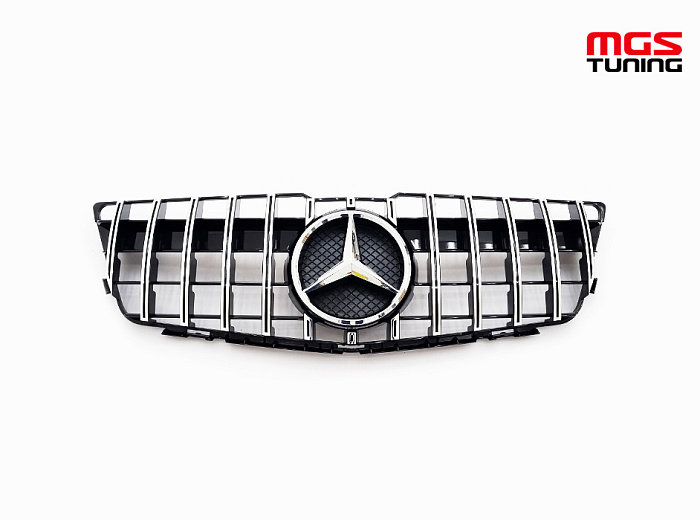 Решетка GT Style для Mercedes GLK-class X204 (2008-2012) / Решетка ГТ Стайл для Мерседес ГЛК-класс Х204 (2008-2012)