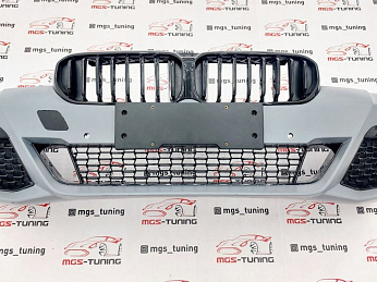 передний бампер в стиле M-пакет (M-Tech) рестайлинг на BMW 5 серии в кузове G30 дорестайлинг 4
