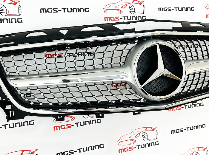 Решетка в стиле Diamond Silver для Mercedes CLS-class C218 (2010-2014) / Решетка в стиле Diamond Silver для Mercedes CLS-class C218 (2010-2014)Решетка в стиле Даймонд Серебро для Мерседес ЦЛС-класс Ц218 (2010-2014)