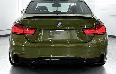 Задний диффузор BMW 4 series f32/f33/f36 M-Performance под выхлоп 1х1 (черный глянец)