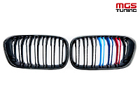 Решётка в стиле BMW M1 f20 15-19 с триколором / Решётка в стиле БМВ М1 Ф20 15-19 с триколором