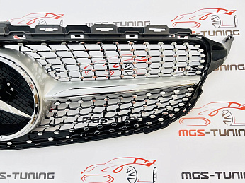Решётка Mercedes C-class w205 Diamond Silver (без камеры)3