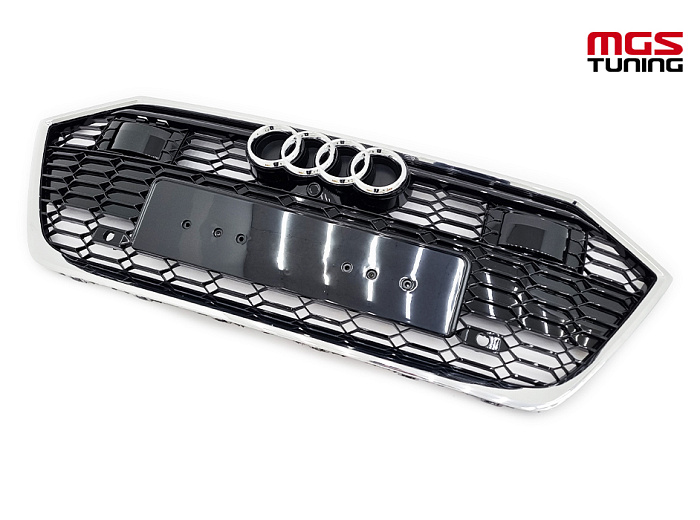 Решётка на Audi A7 18-н.в в стиле RS7 style #1 под радар / Решётка на Ауди А7 18-н.в в стиле РС7 стиль #1 под радар