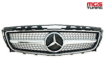 Решетка в стиле Diamond Silver для Mercedes CLS-class C218 (2010-2014) / Решетка в стиле Diamond Silver для Mercedes CLS-class C218 (2010-2014)Решетка в стиле Даймонд Серебро для Мерседес ЦЛС-класс Ц218 (2010-2014)